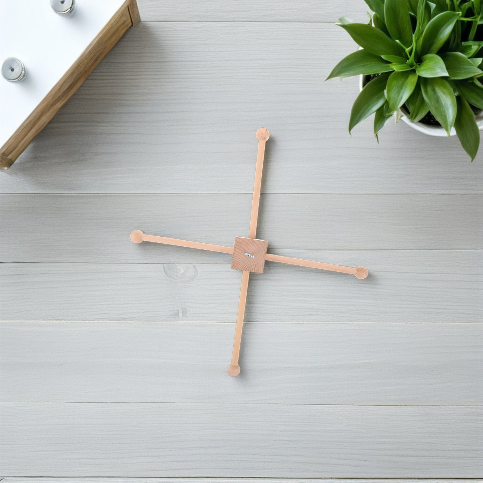 Baby Nursery Diy - 1Set Baby Mobile Kit Wooden Frame
