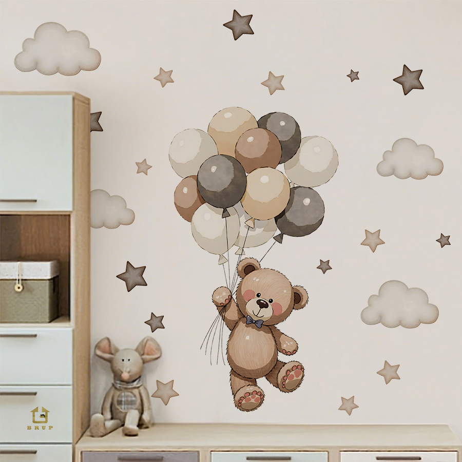 Baby Nursery Products - Adorable Teddy Bear Wall Decals, Removable