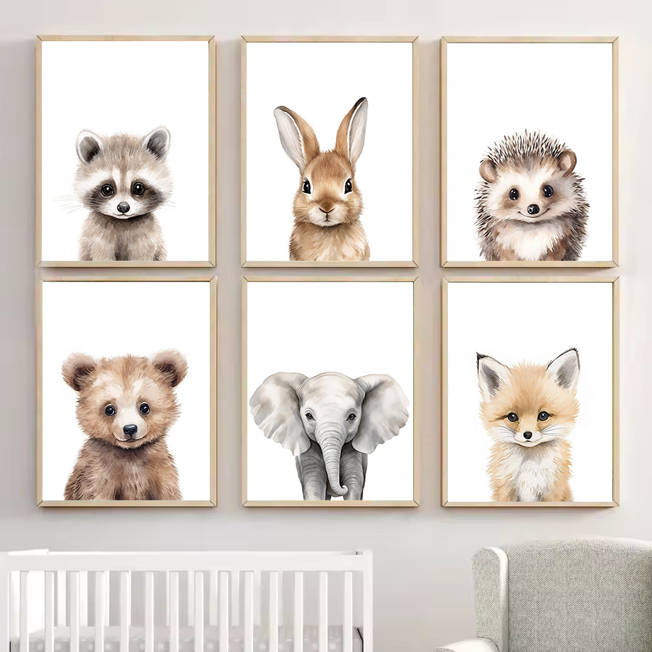 1PC Watercolour Woodland Fores - огляд і ціна Animals Baby Nursery