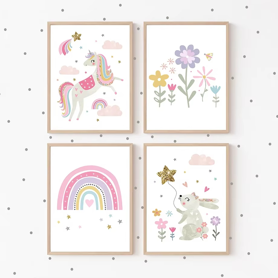 Pink Unicorn Rabbit Rainbow Cl - огляд і ціна Baby Unicorn Nursery