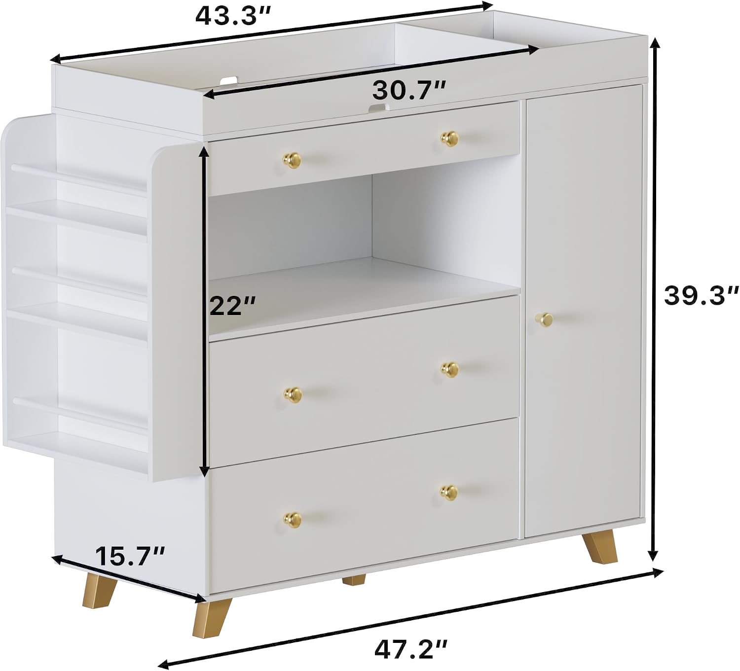 Nursery Dresser with Baby Chan - огляд і ціна Baby Nursery Dresser Changing Table