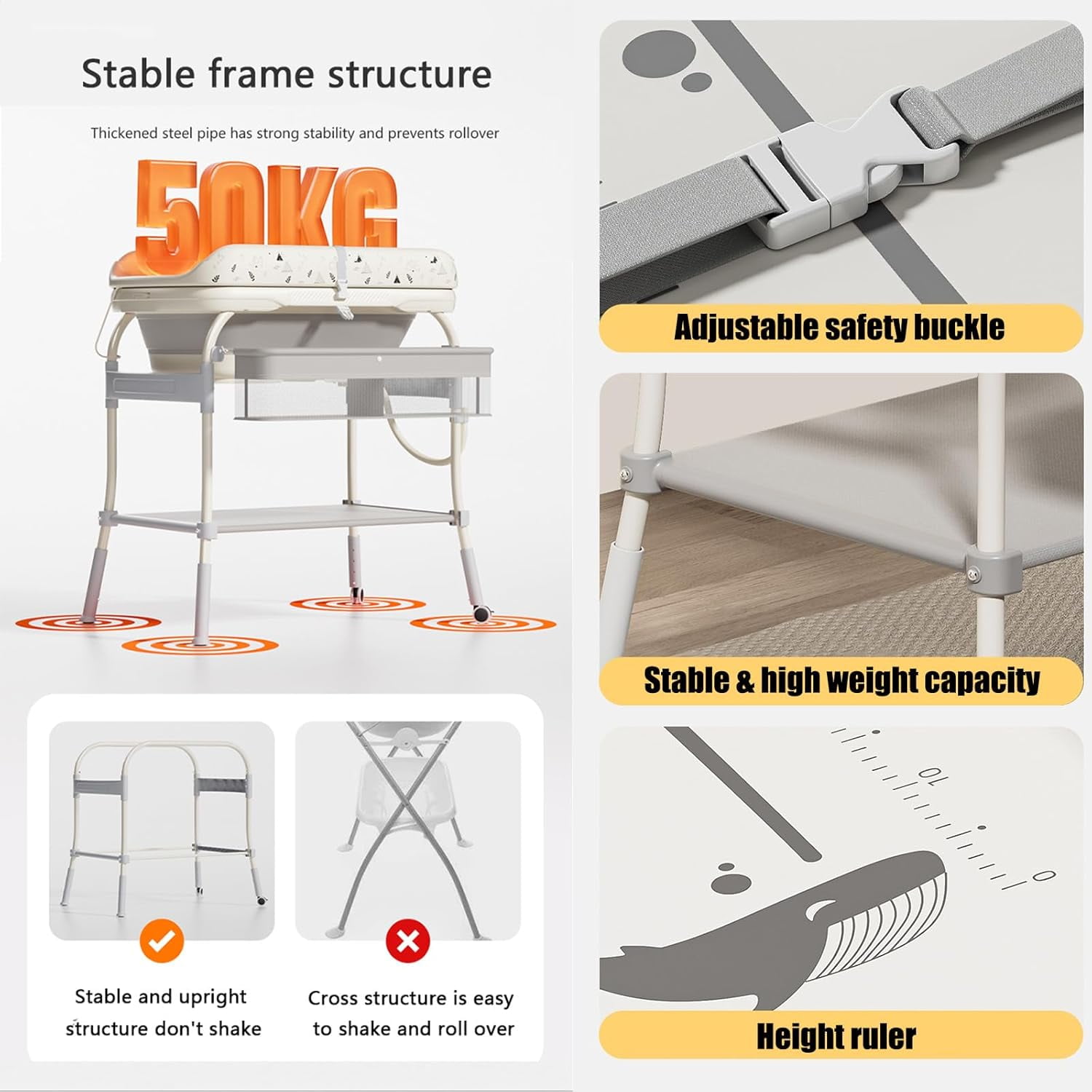 2 in 1 Baby Changing Table wit - огляд і ціна Baby Nursery Dresser Changing Table