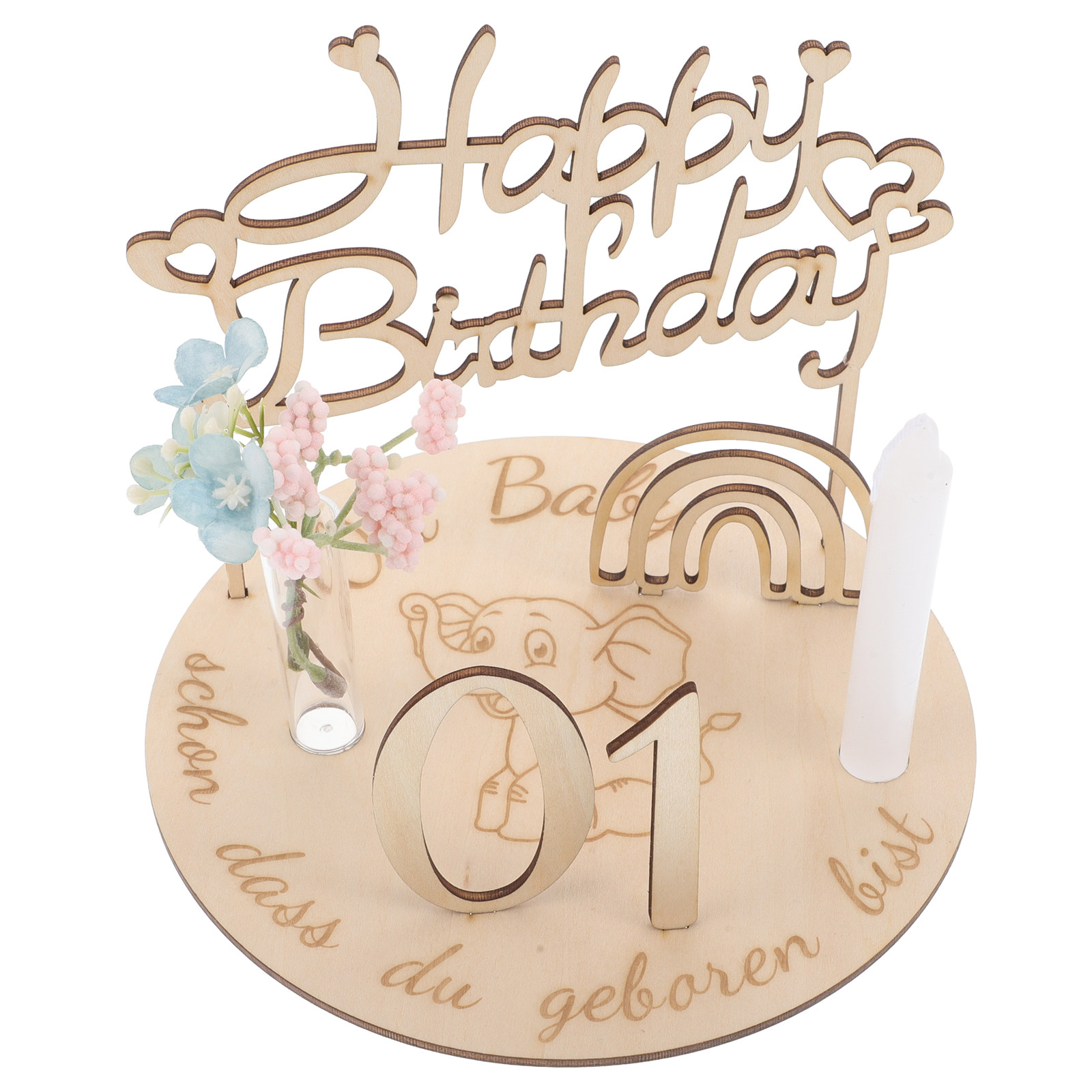 1Set Wooden Birthday Plate for - огляд і ціна Baby Nursery Age