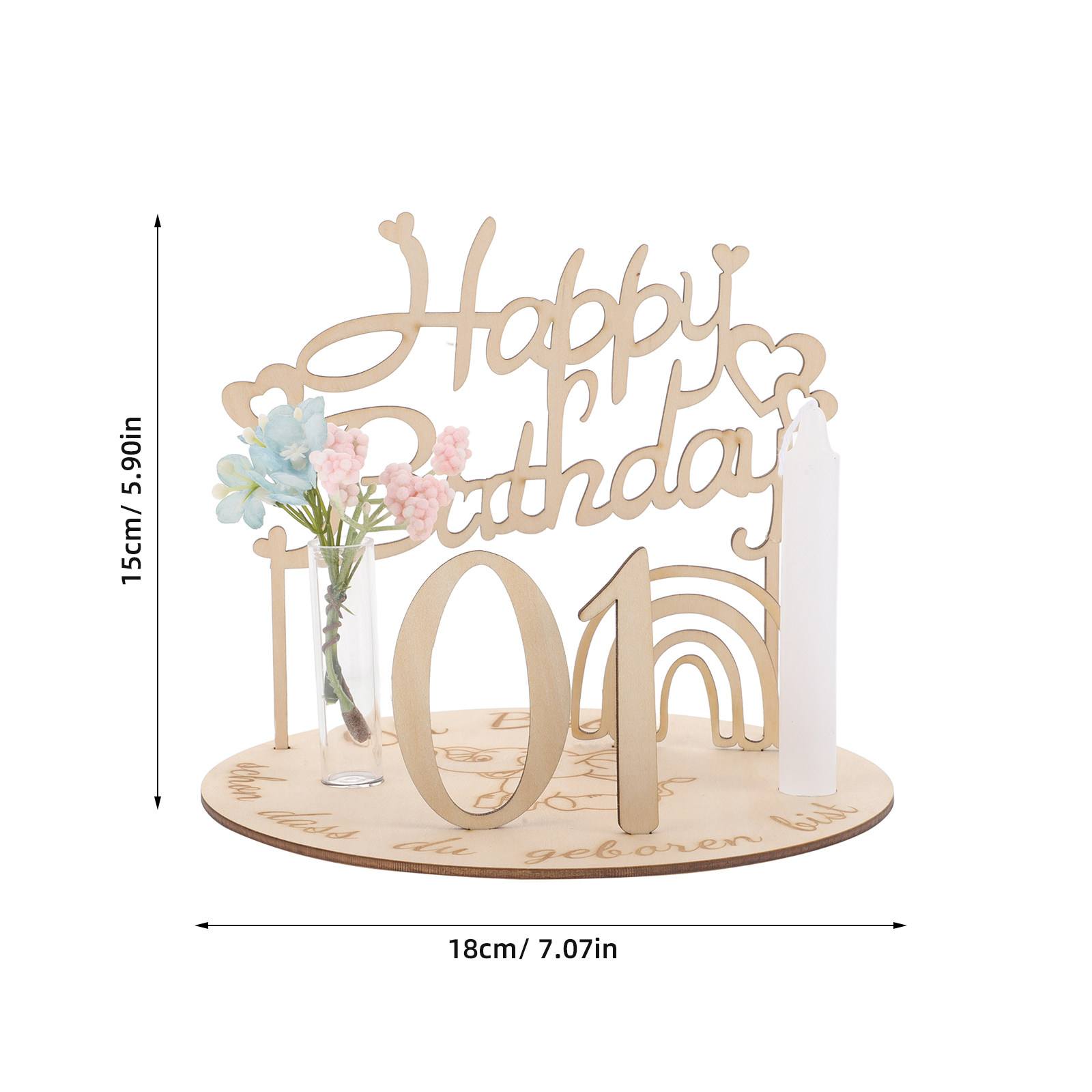 1Set Wooden Birthday Plate for - огляд і ціна Baby Nursery Age