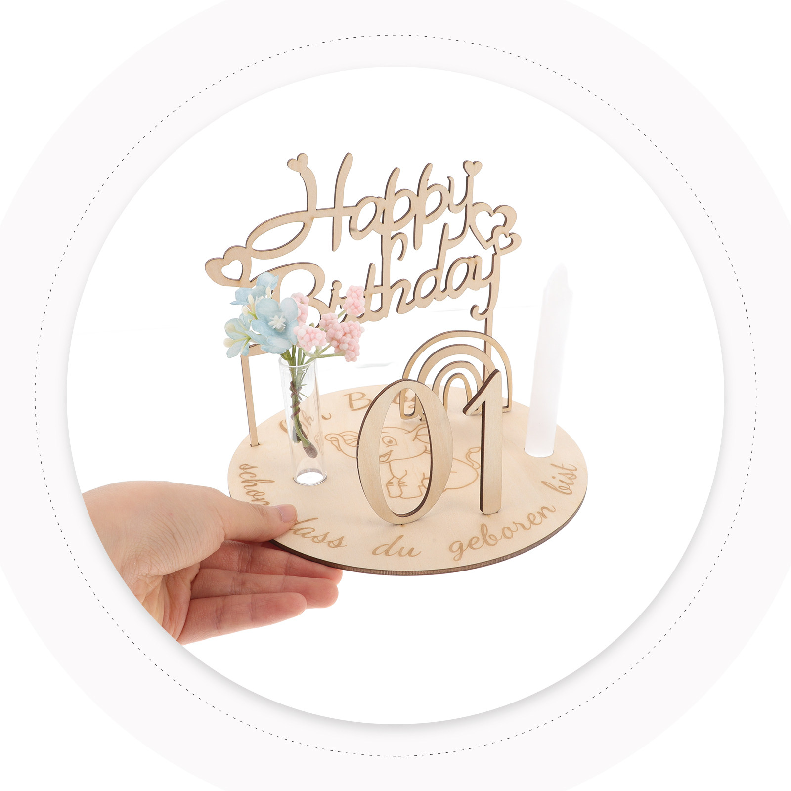 1Set Wooden Birthday Plate for - огляд і ціна Baby Nursery Age