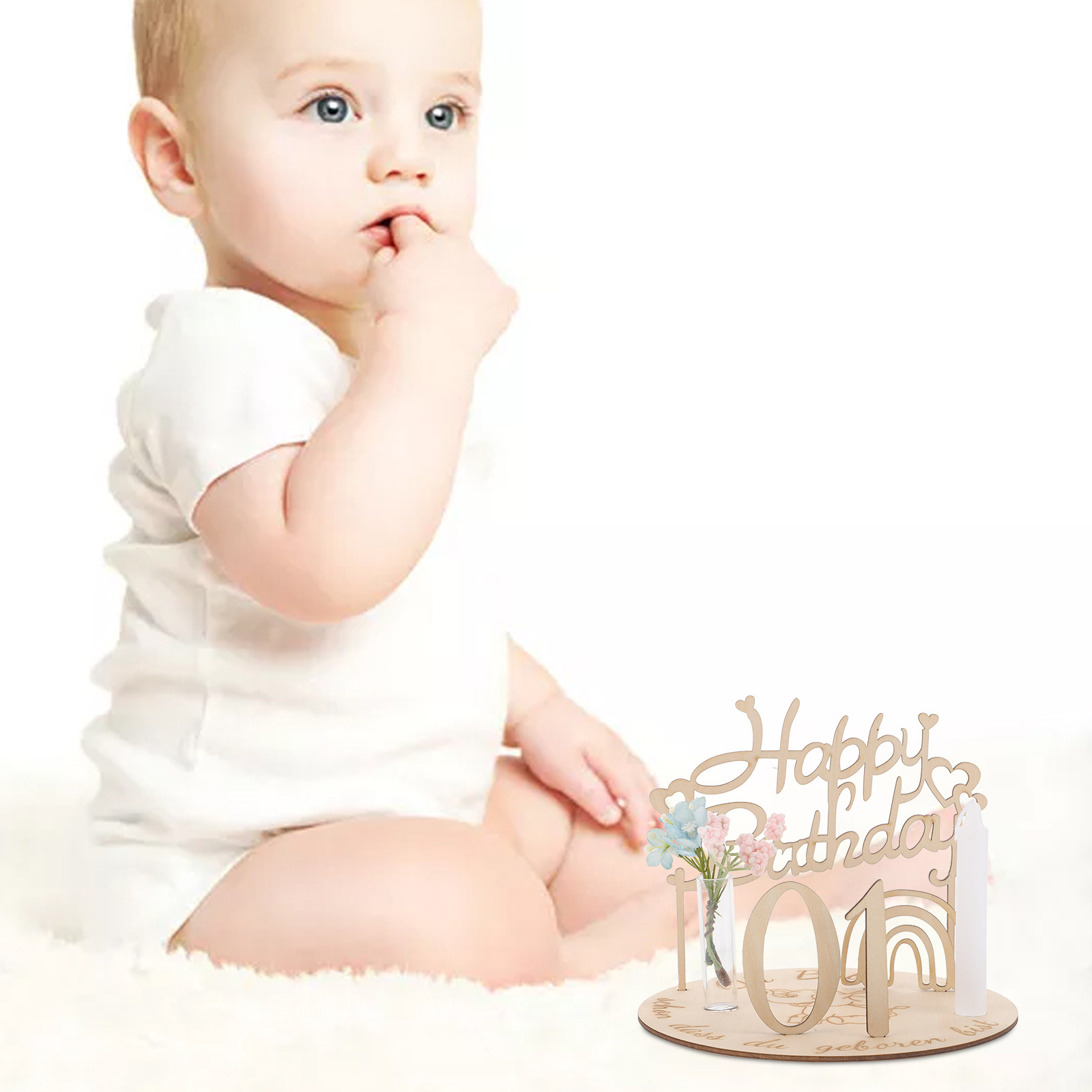 1Set Wooden Birthday Plate for - огляд і ціна Baby Nursery Age