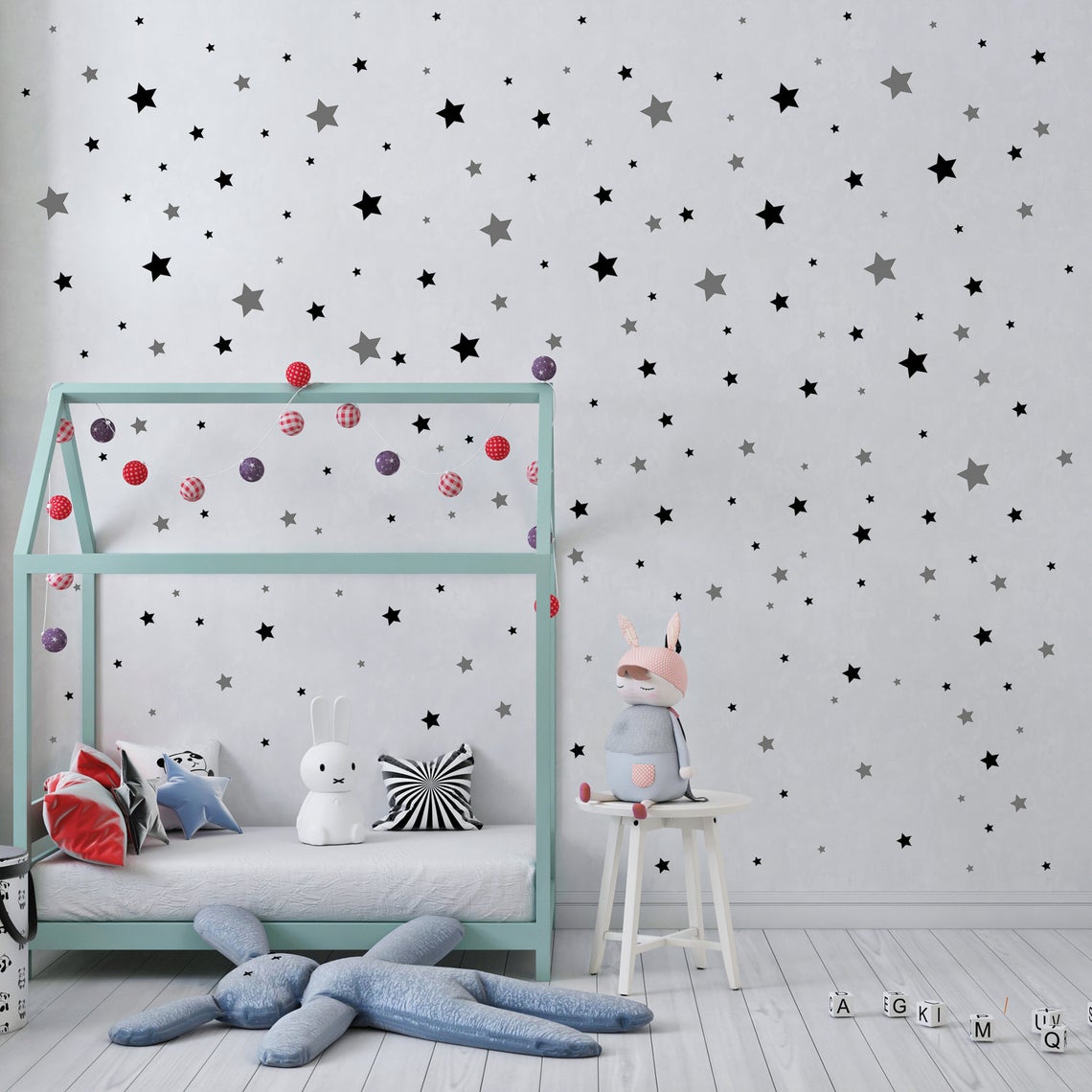 Cartoon 65Pcs Star Wall Sticke - огляд і ціна Baby Nursery Products