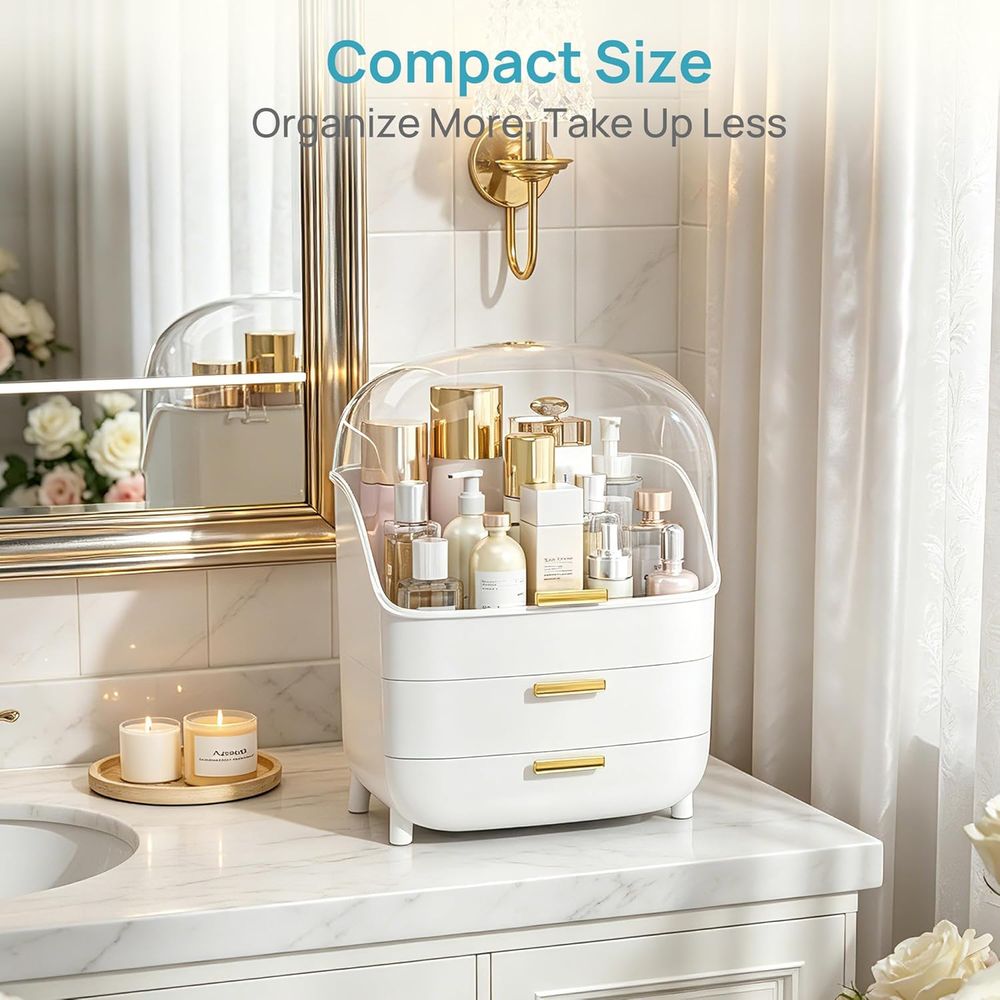 3-Tier Skincare Makeup Organiz - огляд і ціна Drawer Dresser White