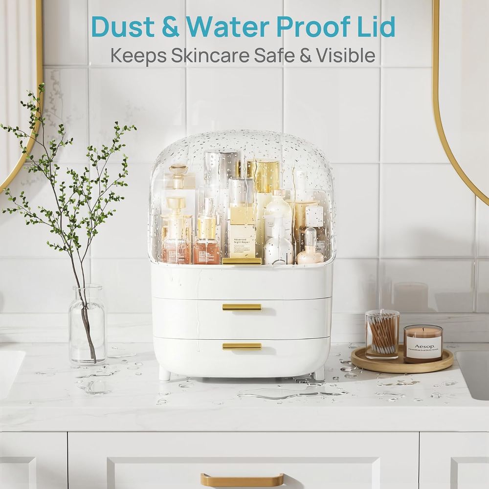 3-Tier Skincare Makeup Organiz - огляд і ціна Drawer Dresser White