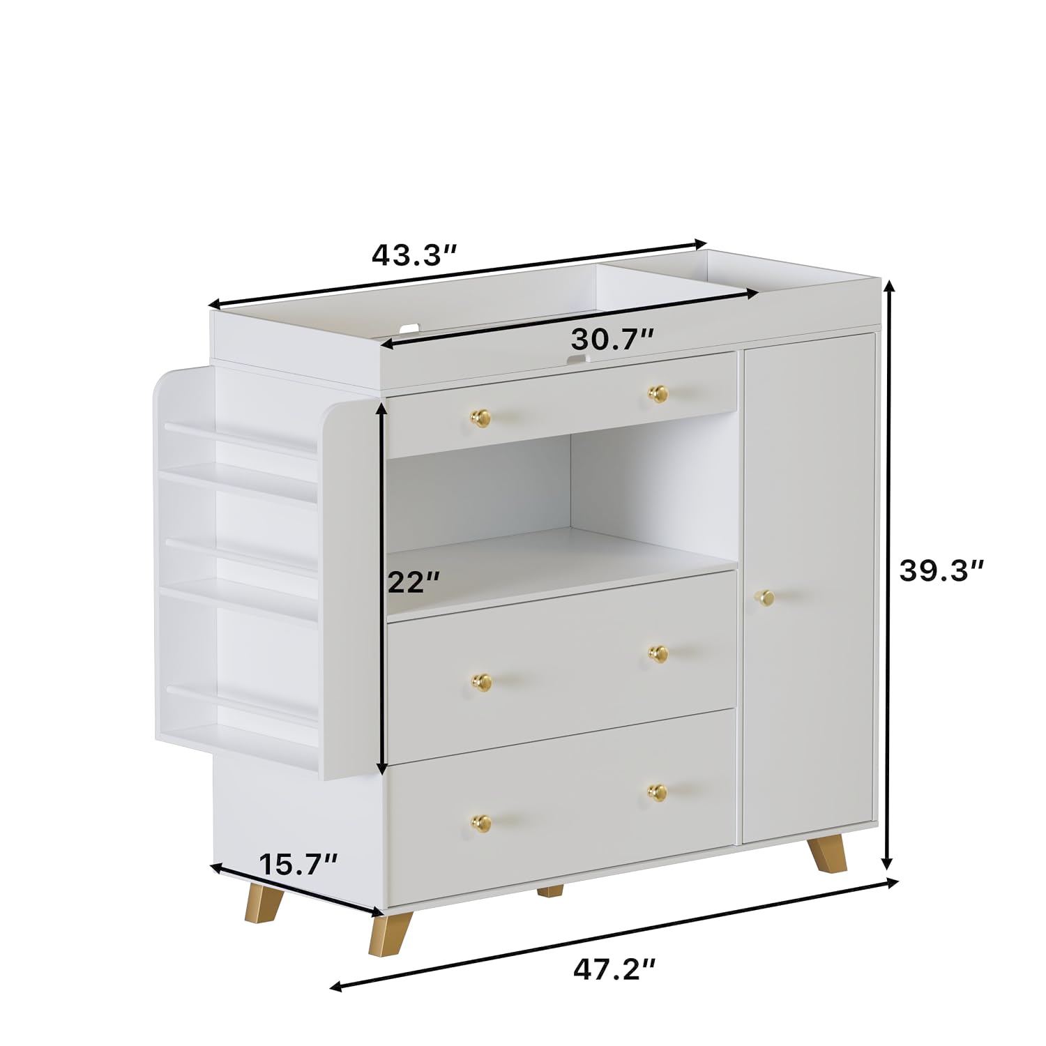 Nursery Dresser with Changing  - огляд і ціна Baby Nursery Dresser Changing Table