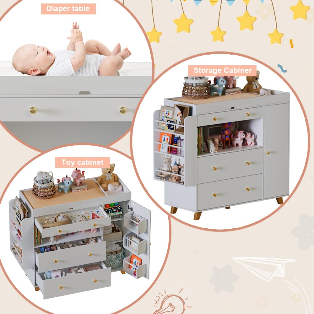 Nursery Dresser with Changing  - огляд і ціна Baby Nursery Dresser Changing Table