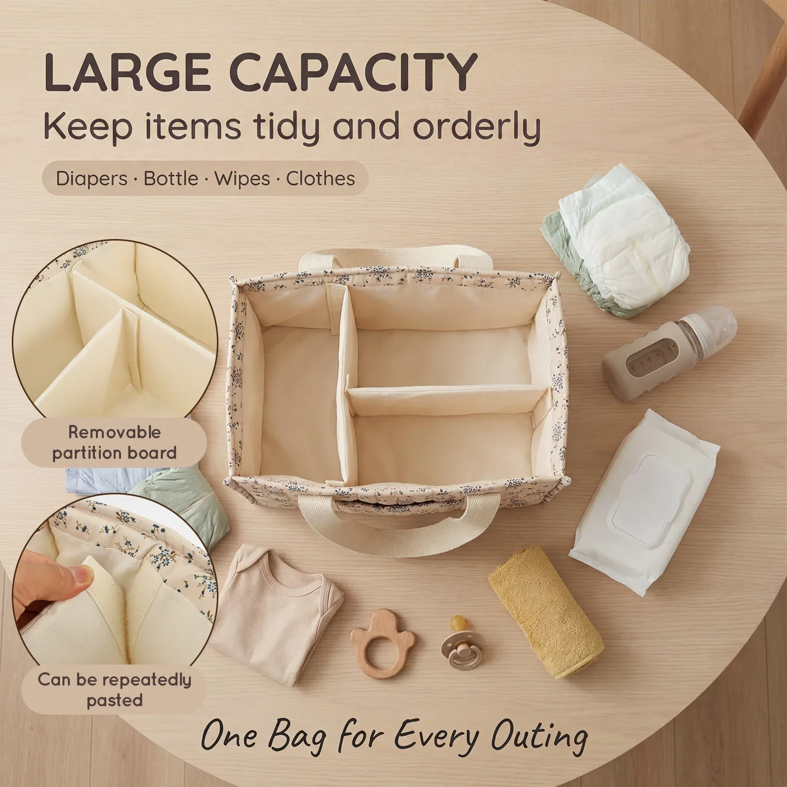 Foldable Diaper Caddy Organize - огляд і ціна Baby Nursery Storage