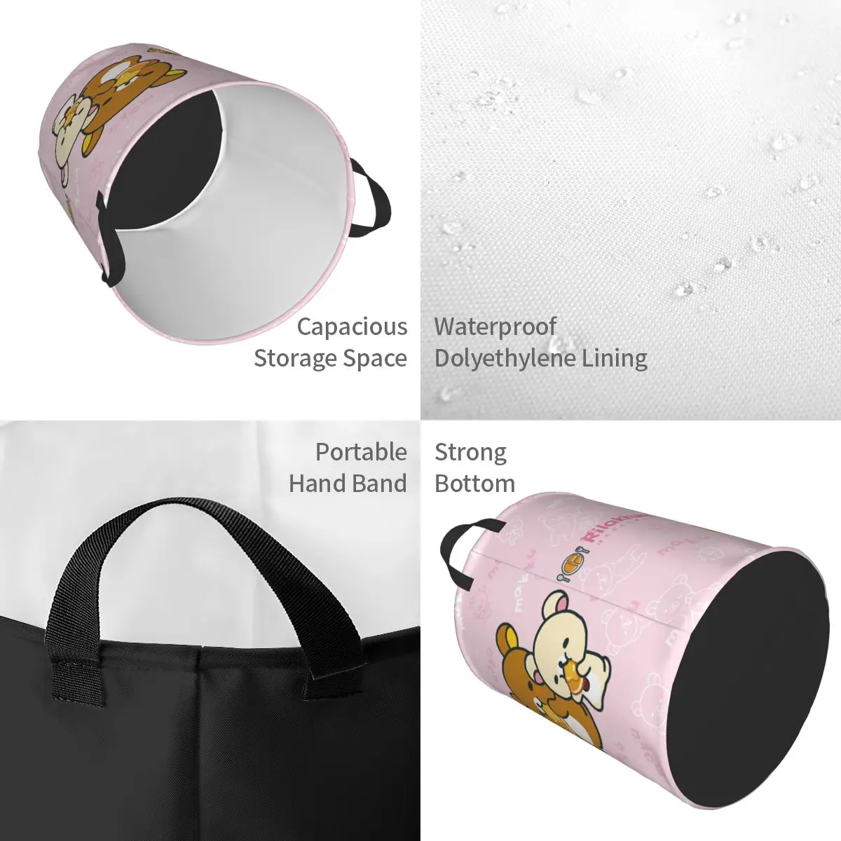 Kawaii Cartoon Rilakkuma Bear  - огляд і ціна Laundry Hamper Nursery