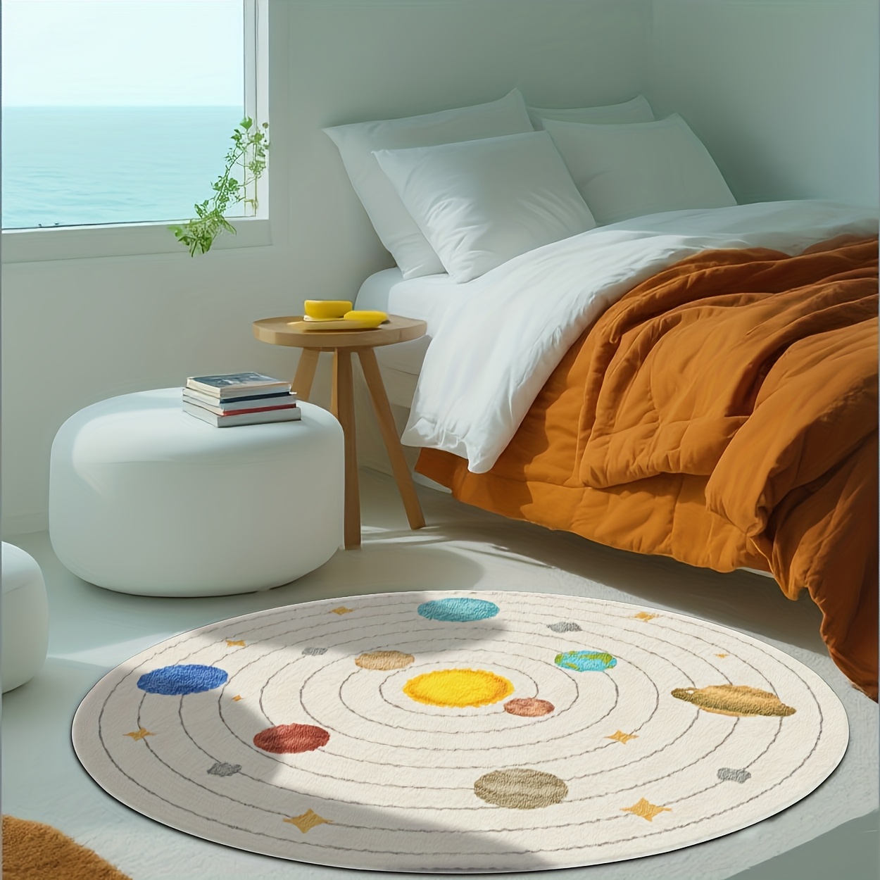 Cute Round Solar System Planet - огляд і ціна Baby Nursery Rug