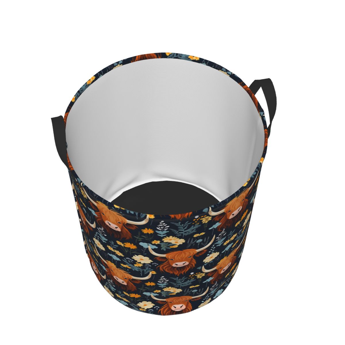 Floral Highland Cows Laundry B - огляд і ціна Laundry Hamper Nursery