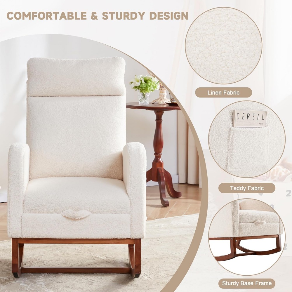 Rocking Chair Nursery Chair wi - огляд і ціна Baby Nursery Glider Chair