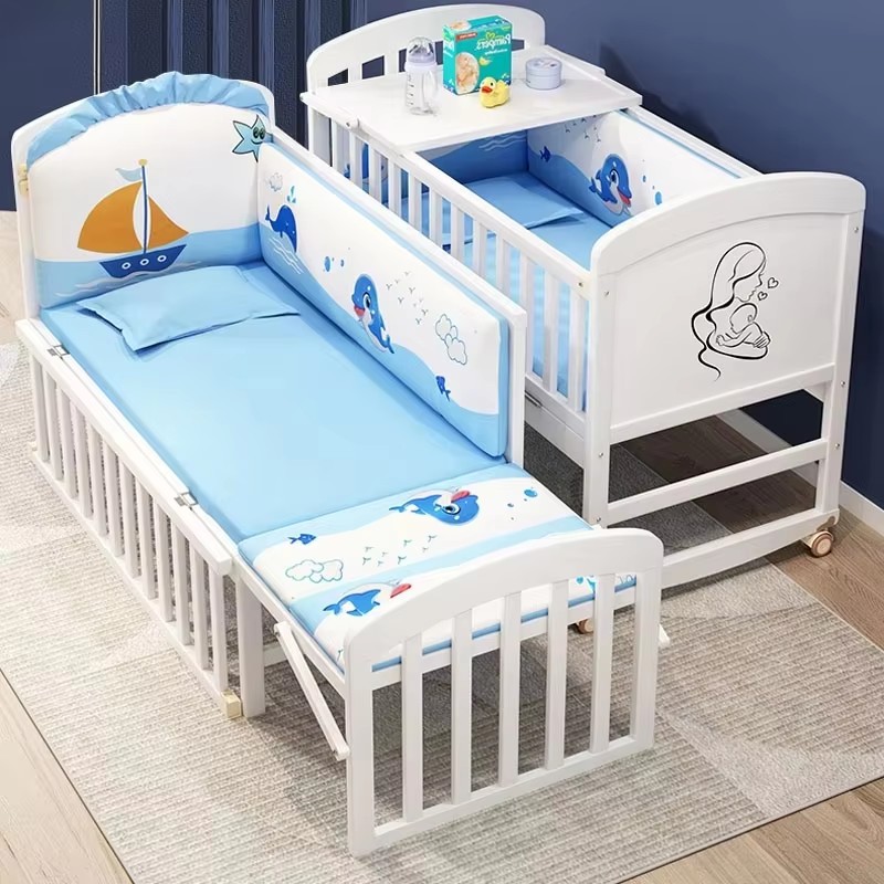 Wood Baby Crib With Mosquito N - огляд і ціна Convertible Crib Set