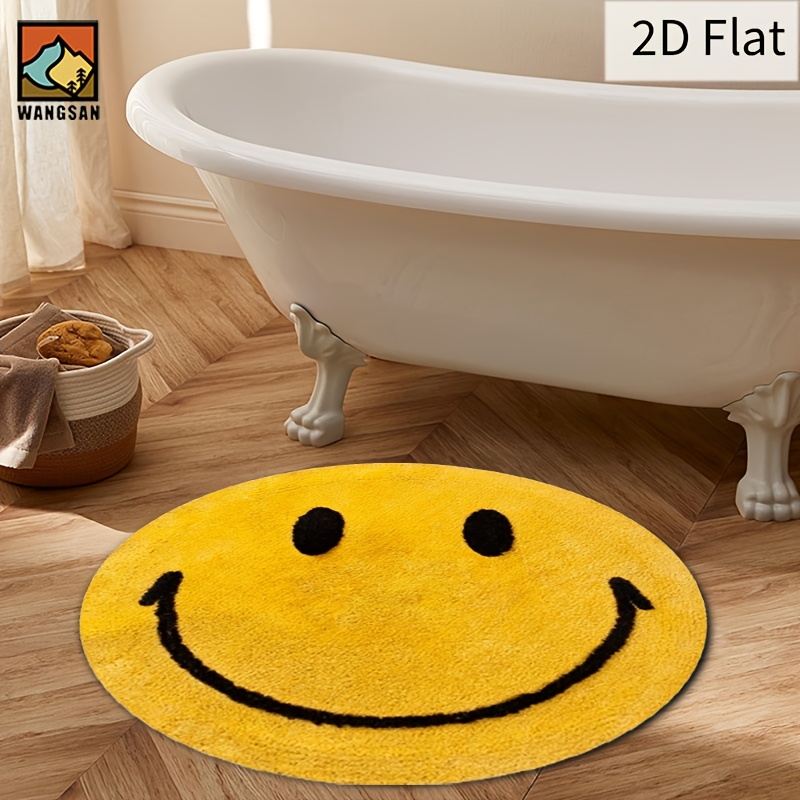2D Round Flannel Rug Smiley Fa - огляд і ціна Baby Nursery Rug
