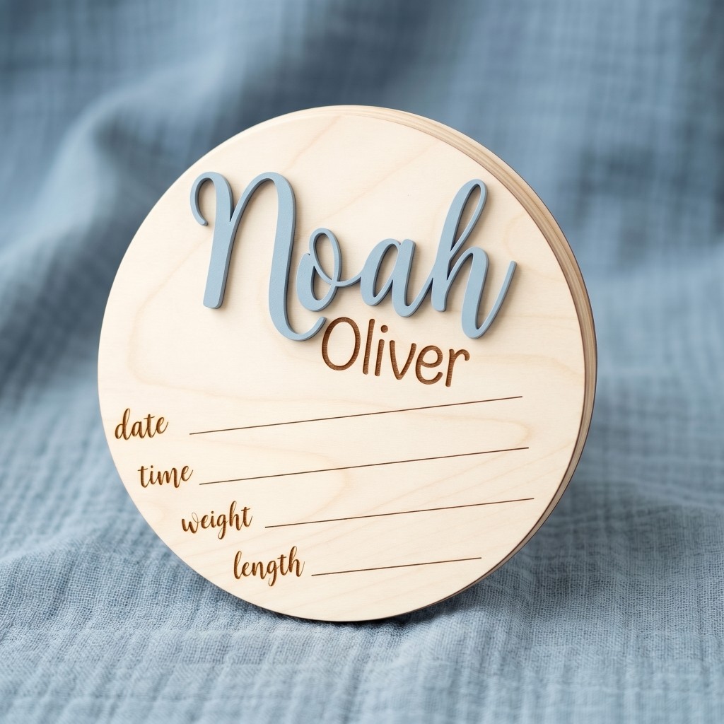 1Pc Custom Birth Announcement  - огляд і ціна Baby Nursery Diy