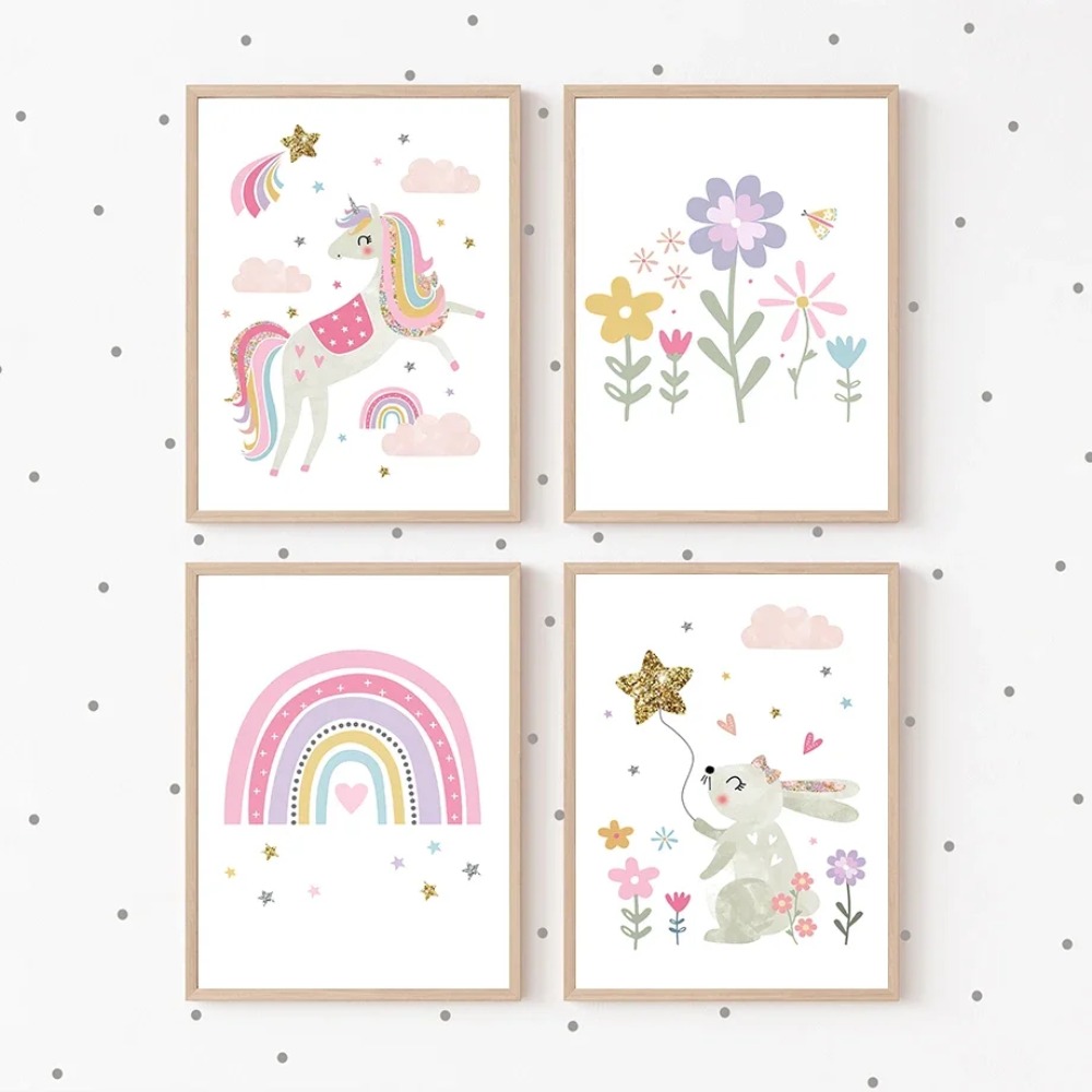 Pink Unicorn Rabbit Rainbow Cl - огляд і ціна Baby Unicorn Nursery