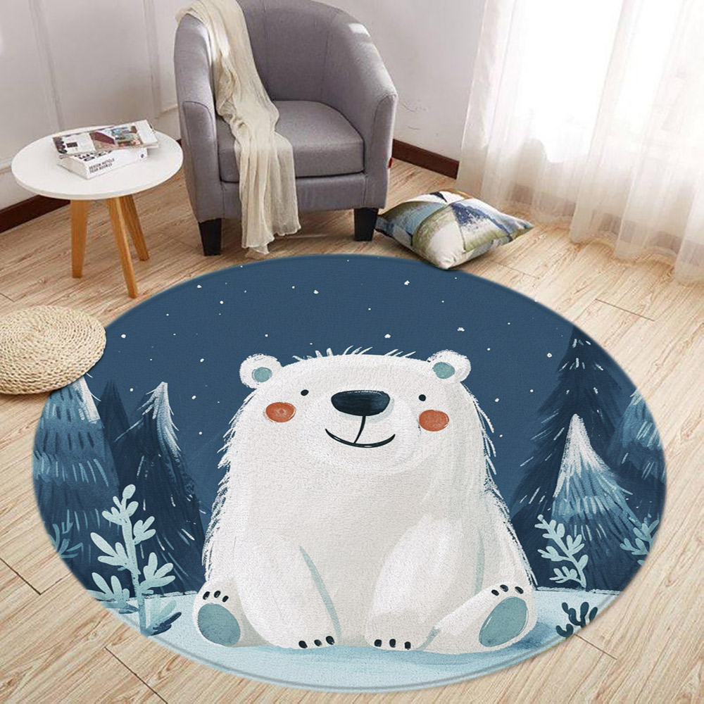 Cartoon Lion Love Bear Round R - огляд і ціна Baby Nursery Rug