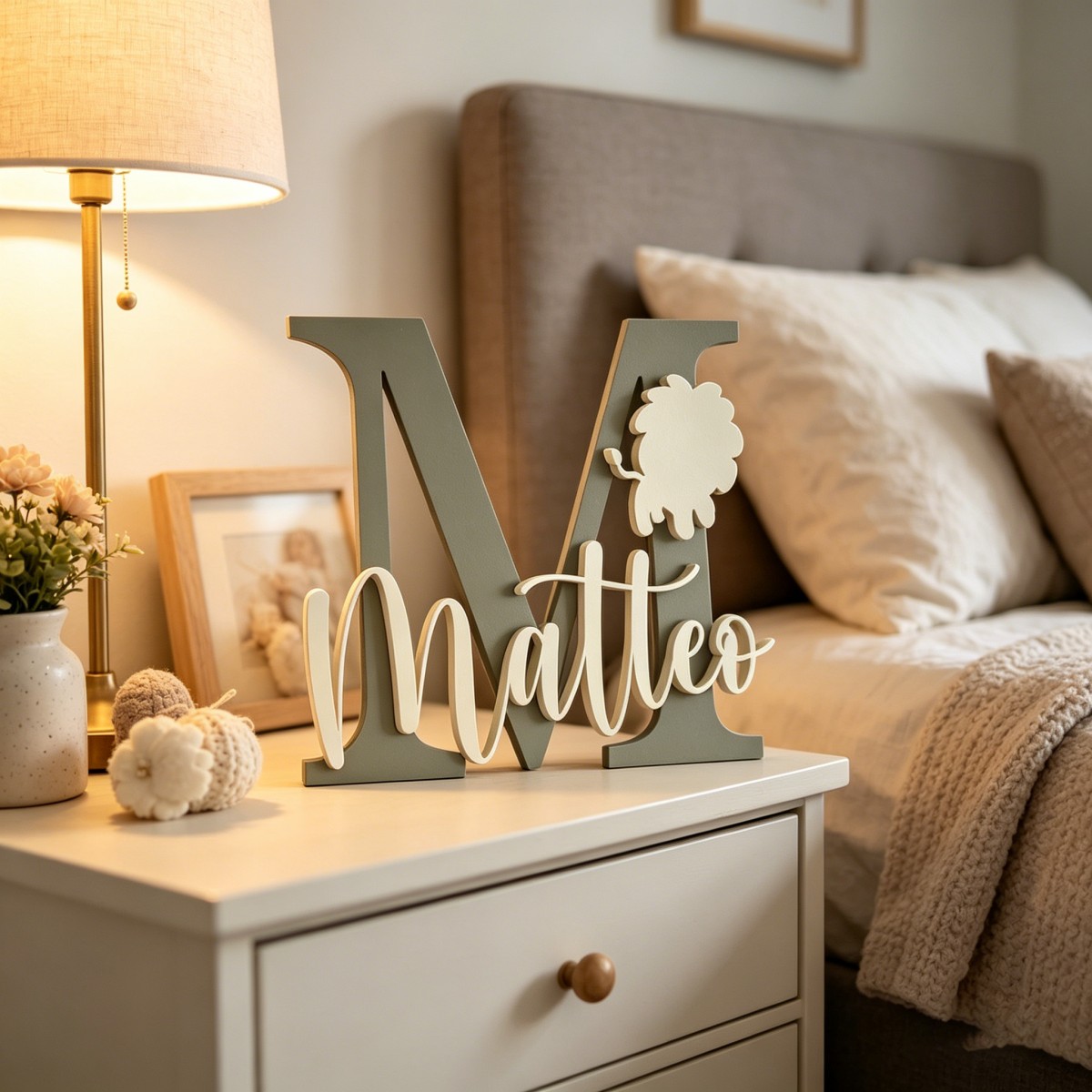 1Pc Custom Lion Name & Initial - огляд і ціна Baby Nursery Gifts