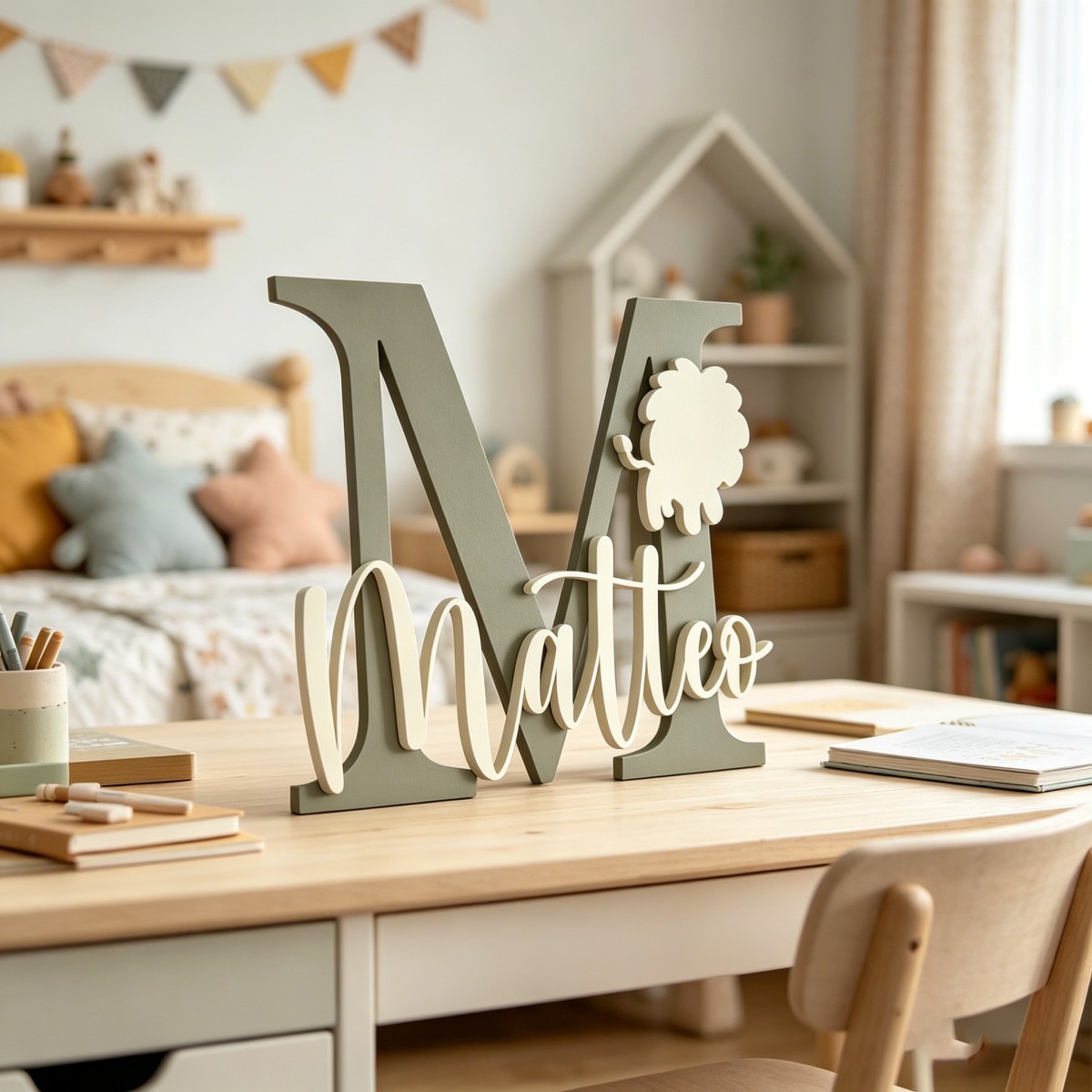 1Pc Custom Lion Name & Initial - огляд і ціна Baby Nursery Gifts