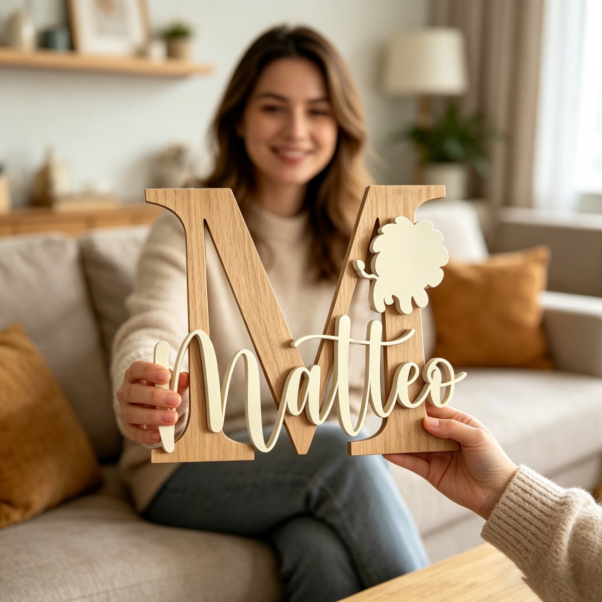 1Pc Custom Lion Name & Initial - огляд і ціна Baby Nursery Gifts