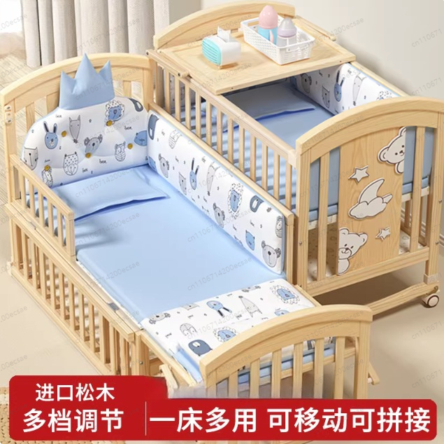 Solid wood newborn baby cradle - огляд і ціна Baby Nursery Bed