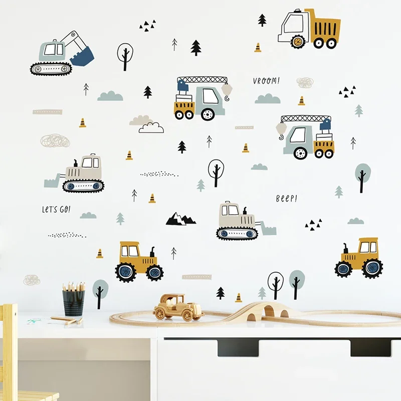 Hand Drawn Cute Cars Cargo Tru - огляд і ціна Baby Nursery Products