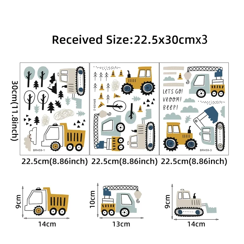 Hand Drawn Cute Cars Cargo Tru - огляд і ціна Baby Nursery Products