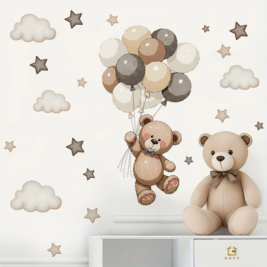 Adorable Teddy Bear Wall Decal - огляд і ціна Baby Nursery Products
