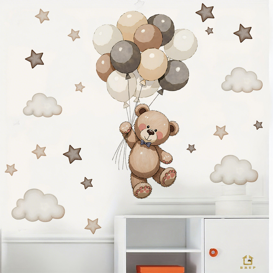 Adorable Teddy Bear Wall Decal - огляд і ціна Baby Nursery Products