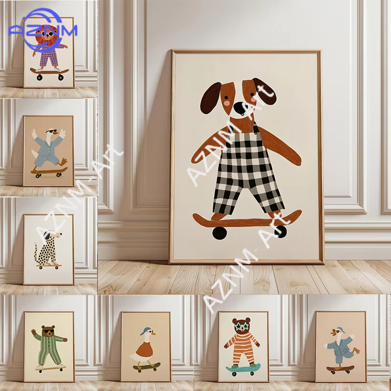 1PC Funny Animal Skateboarding - огляд і ціна Baby Nursery Products