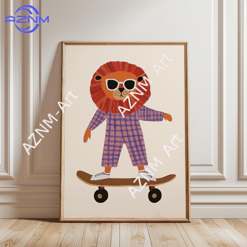 1PC Funny Animal Skateboarding - огляд і ціна Baby Nursery Products