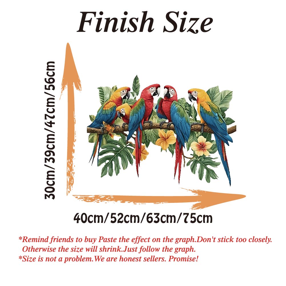 3Pcs Parrots on Branch Wall St - огляд і ціна Baby Nursery Products