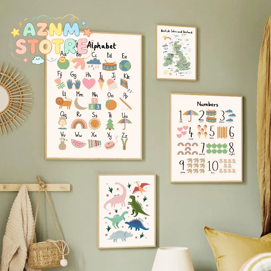 Animal World Map Dinosaur Alph - огляд і ціна Animals Baby Nursery