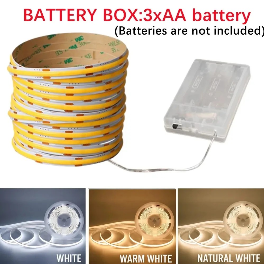 3AA Battery 5V COB LED Strip 8 - огляд і ціна Drawer Dresser White