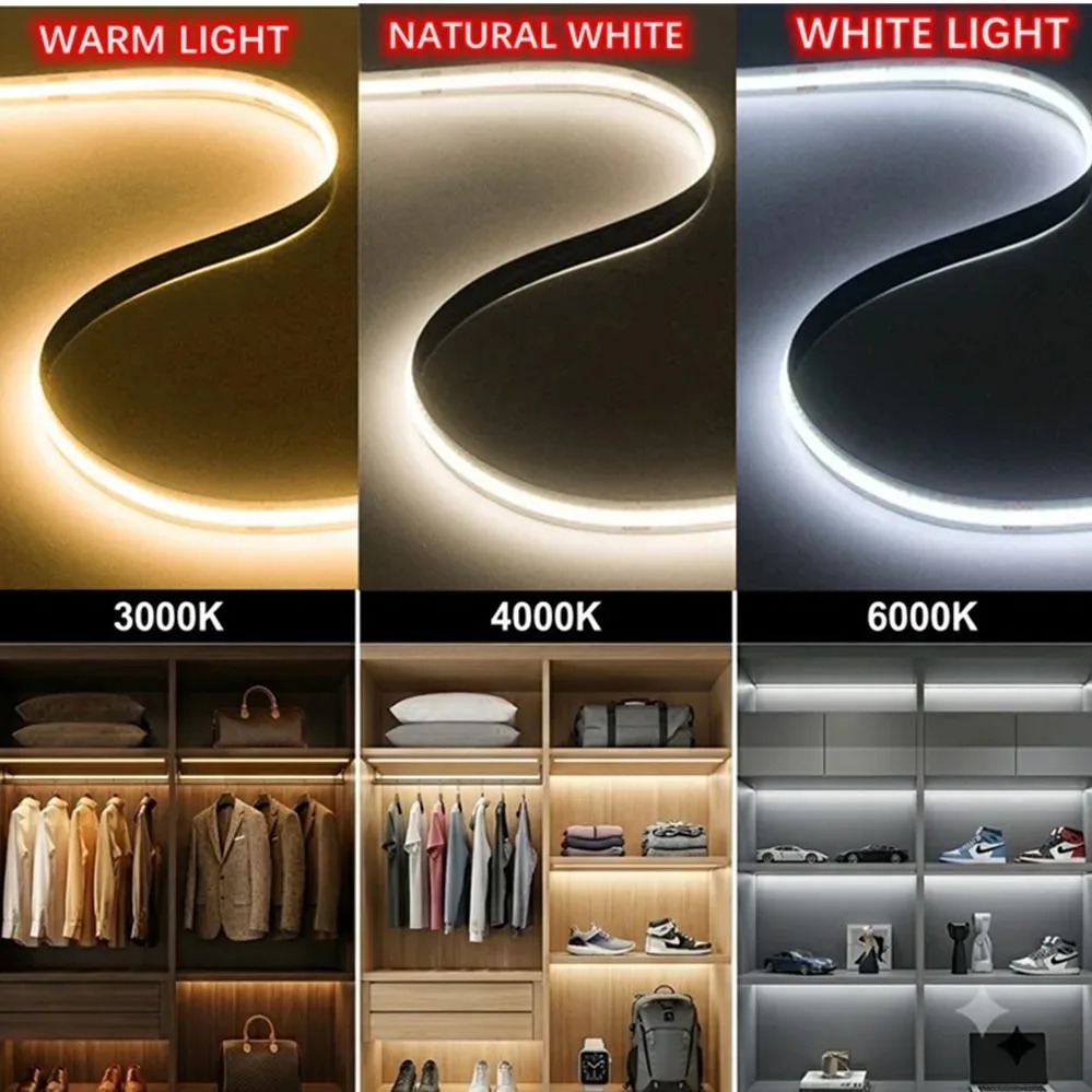 3AA Battery 5V COB LED Strip 8 - огляд і ціна Drawer Dresser White
