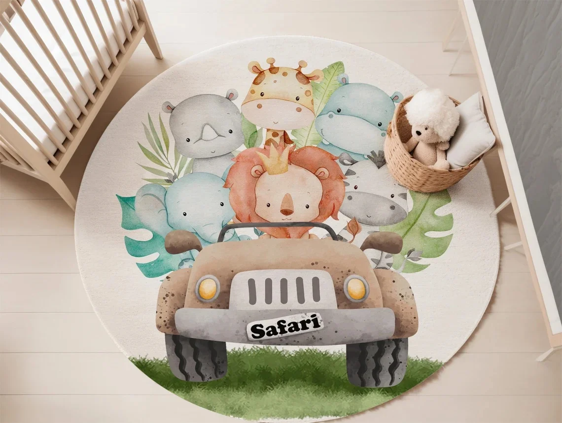 Woodland Animals Nursery Rug f - огляд і ціна Baby Nursery Carpet