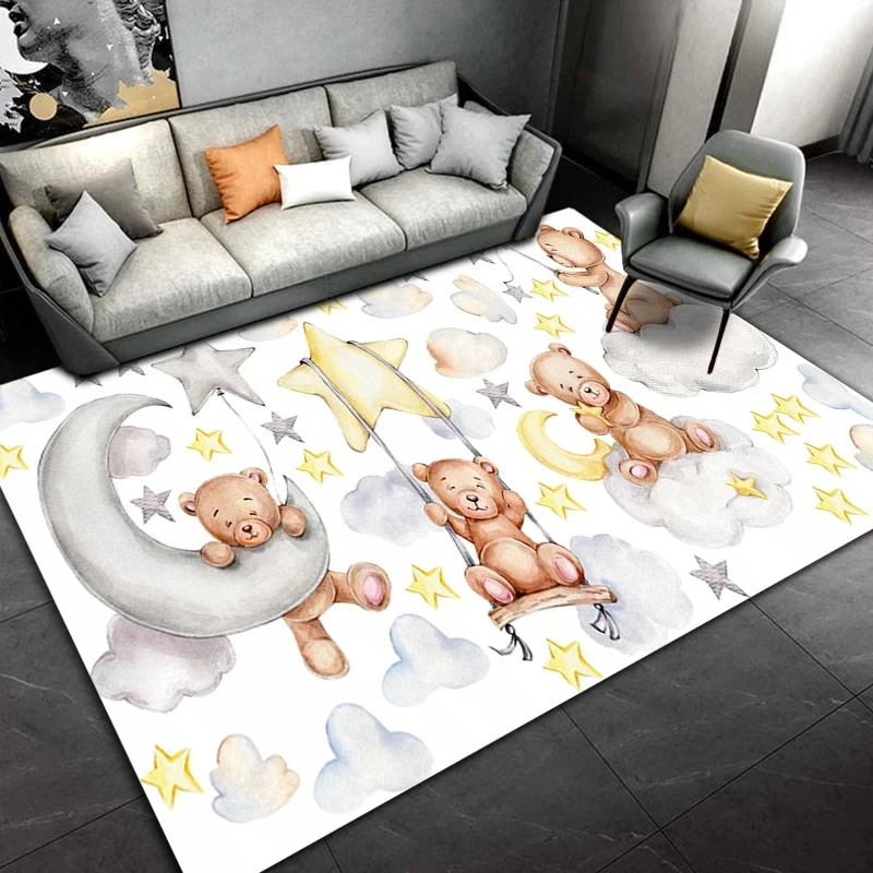 Cartoon Bear Carpet for Living - огляд і ціна Baby Nursery Rug