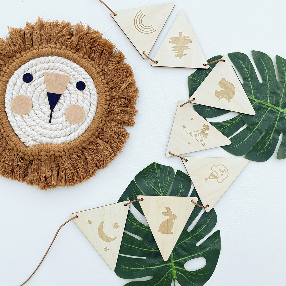 Nordic Wooden Triangle Flag Wa - огляд і ціна Baby Nursery Products