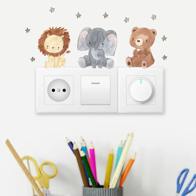 1/2/4/6set Cartoon Animals Wal - огляд і ціна Animals Baby Nursery