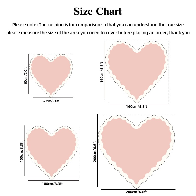 VIKAMA Pink Heart Plush Carpet - огляд і ціна Baby Nursery Rug