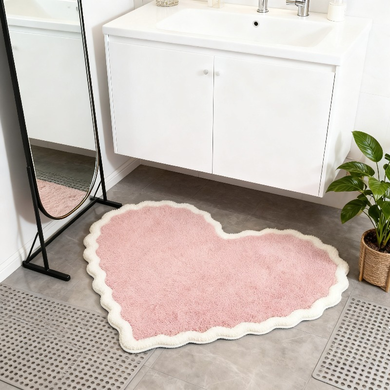 VIKAMA Pink Heart Plush Carpet - огляд і ціна Baby Nursery Rug
