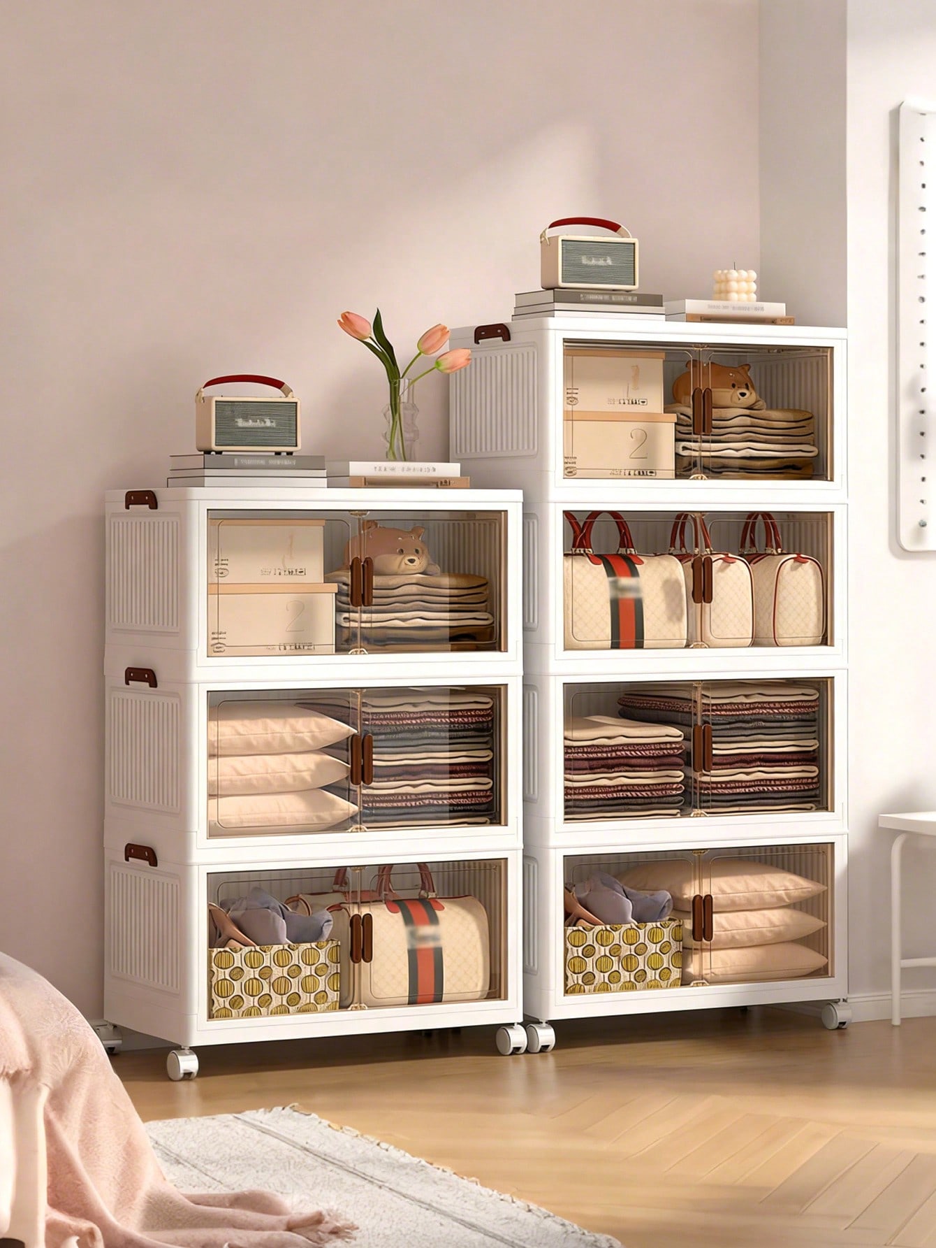 5 Tier Foldable Storage Cabine - огляд і ціна Drawer Dresser White
