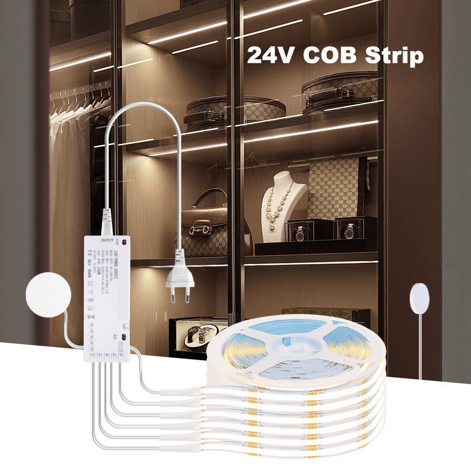 24V COB LED Strip with EU/US/A - огляд і ціна Drawer Dresser White